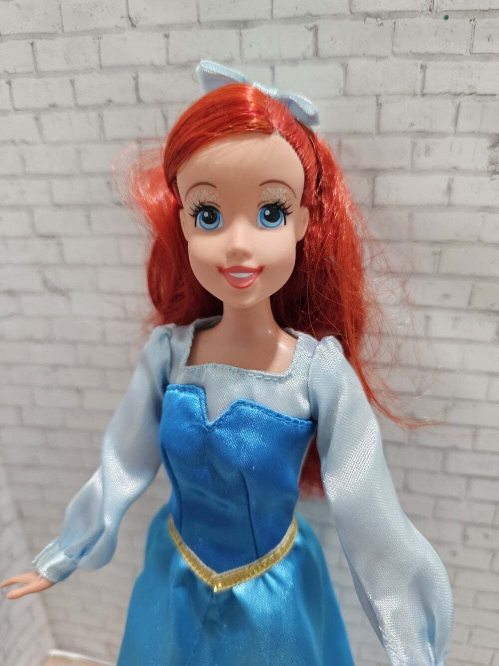2008 Disney Store Ariel Princess Wardrobe Doll Blue Dress Rare Little Mermaid